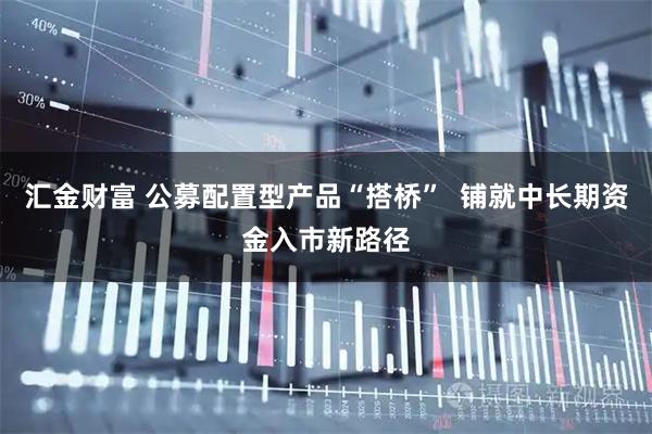 汇金财富 公募配置型产品“搭桥”  铺就中长期资金入市新路径